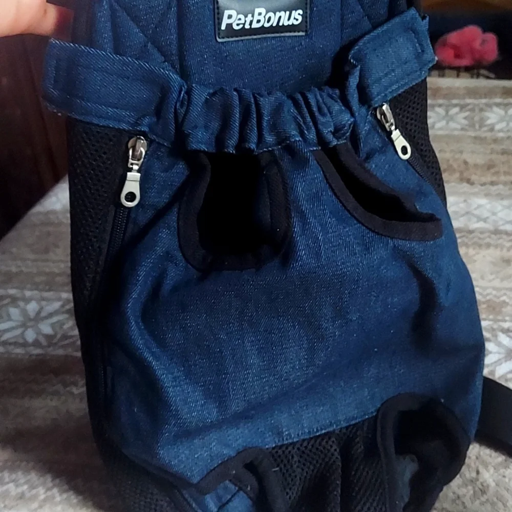 PetBonus Dog Carrier Backpack Adjustable Pet Front Carrier Legs Out SizeL